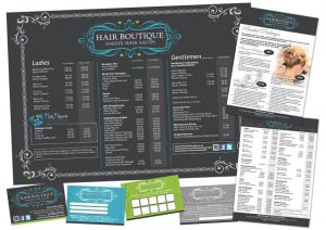 Printed Price Lists, Cards and Flyers