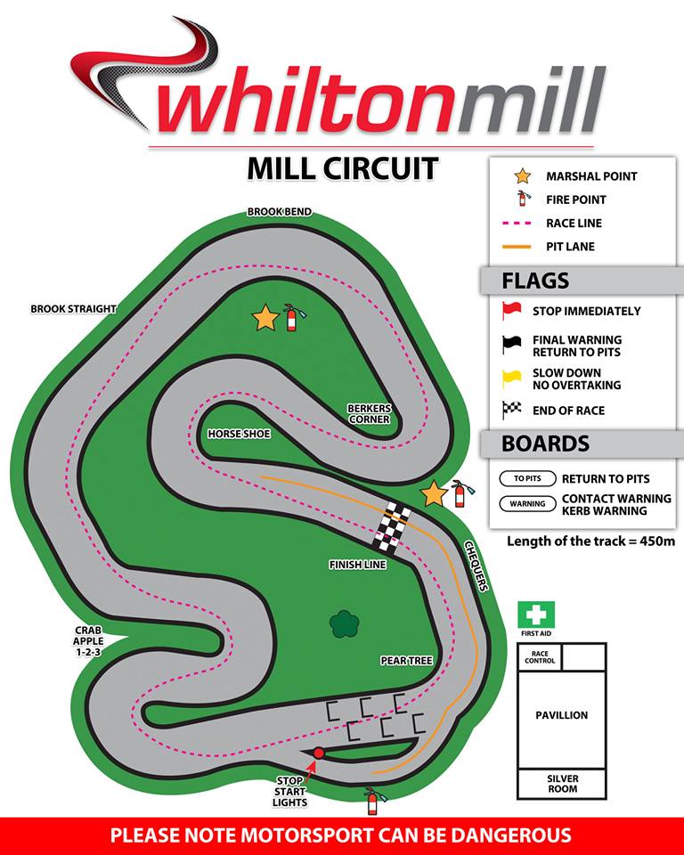 whilton kart track sign